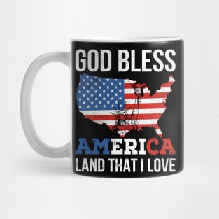 4th of July American Flag Patriotic Memorial Day Happy Mug